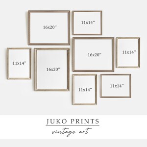 Blue Printable Vintage Gallery Wall Art Set Set of 8 eight Prints ...