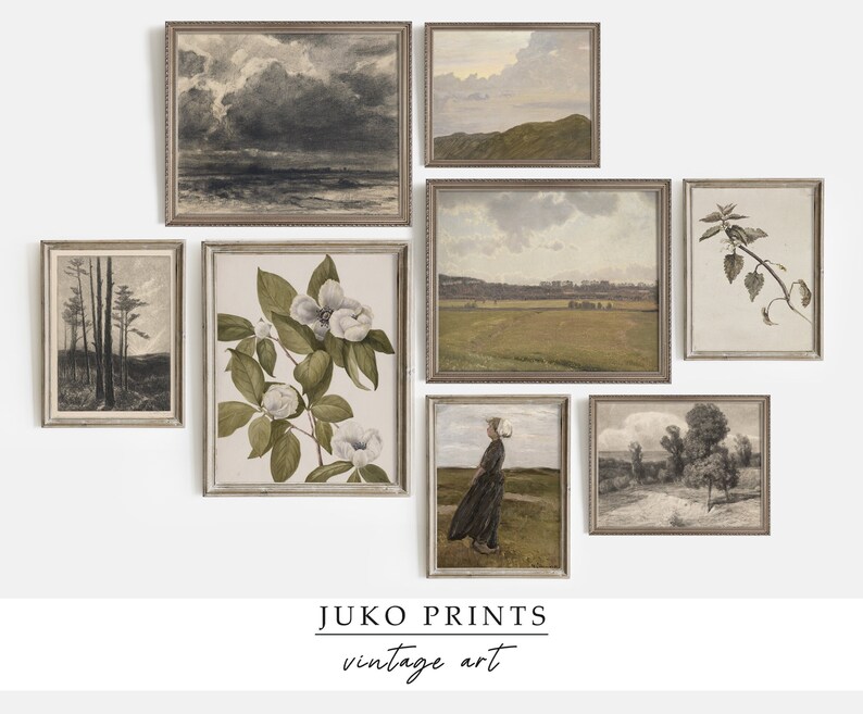 Warm Aesthetic Printable Vintage Gallery Wall Art Set Set of - Etsy