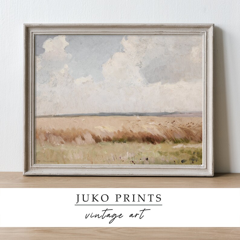 Vintage Farmhouse Wall Decor Landscape Painting Country Art Print Antique Wall Art Printable