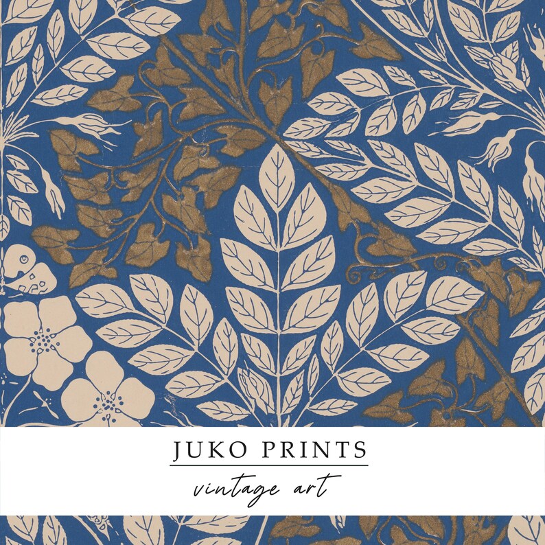 Blue Printable Vintage Gallery Wall Art Set Set of 8 eight Prints ...