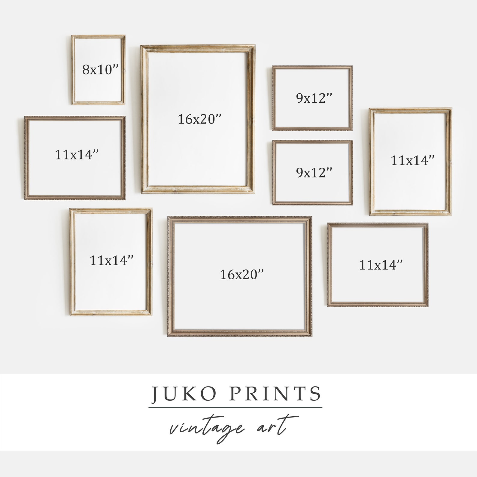 Printable Wall Art Set of 9 nine Prints for Vintage Home - Etsy