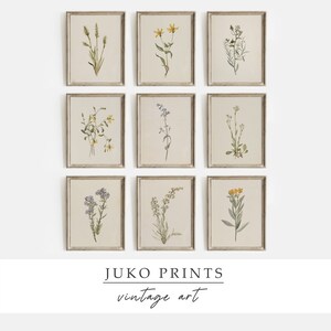 Vintage French Country Gallery Wall Art Set of 9 nine Prints Vintage ...