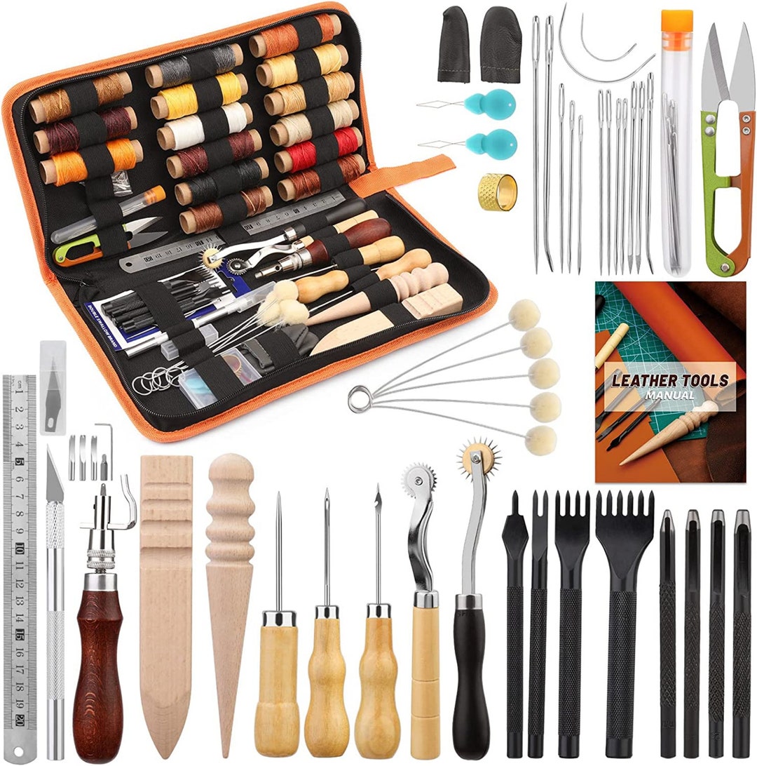Leather, Working Tools, Leather Tool Kit, Leather Craft Kit, 33 Pcs Etsy