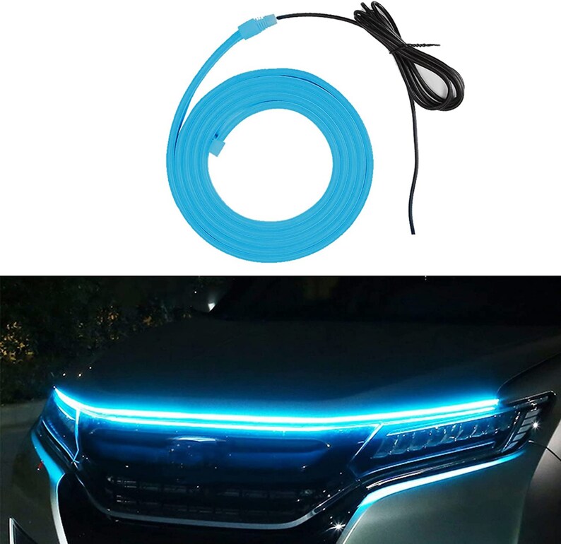 59IN Car Led Lights Car Hood Light Strip Multicolor 12V LED Etsy