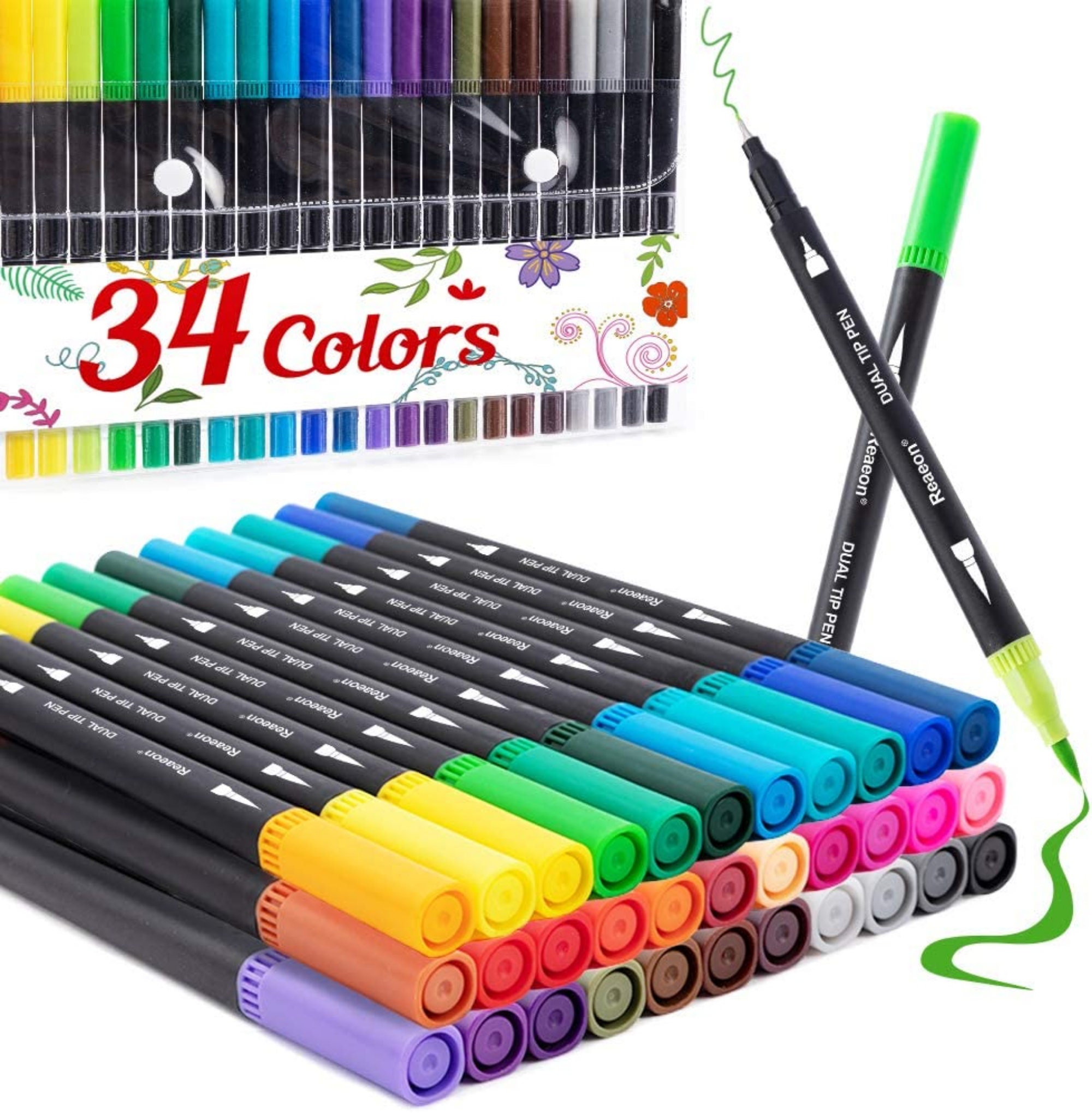 .com : Ohuhu Alcohol Markers Brush Tip- 320-color Brush & Chisel  Fineliner Drawing Pens 8 Packs : Arts, Crafts & Sewing