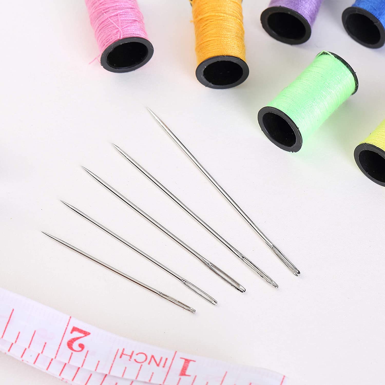 Large-Eye Needles for Hand Sewing, 50pcs Premium Large Eye Sewing