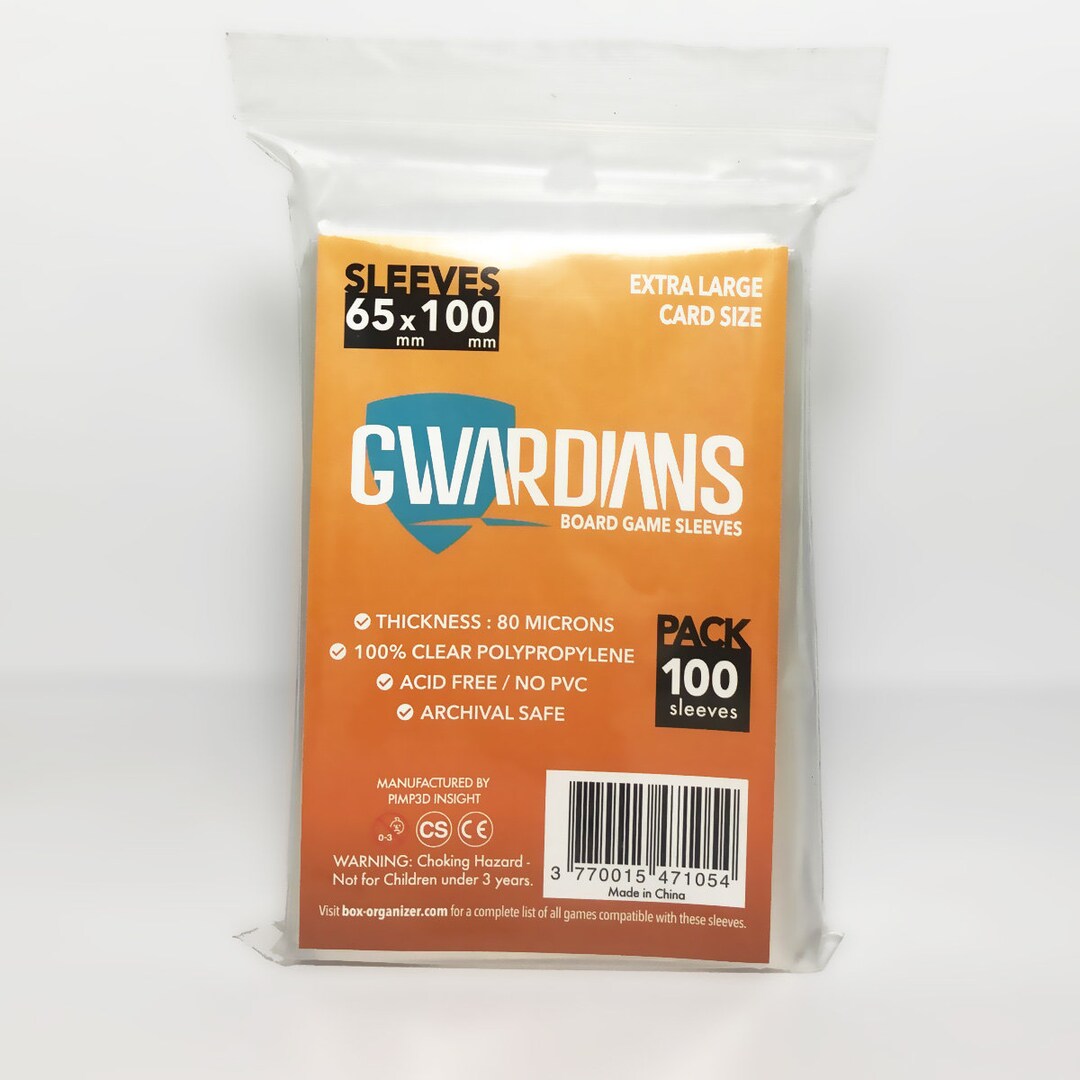 Gwardians® Sleeves Extra Large 65 X 100mm 