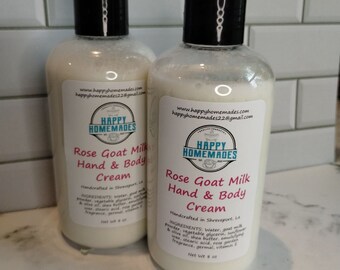 Silky smooth and nourishing goat milk cream for hands and body