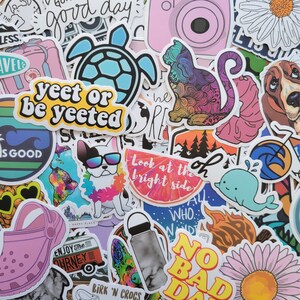 Stickers for Water Bottles 200Pcs Cute Boho Preppy Boho Aesthetic Stickers