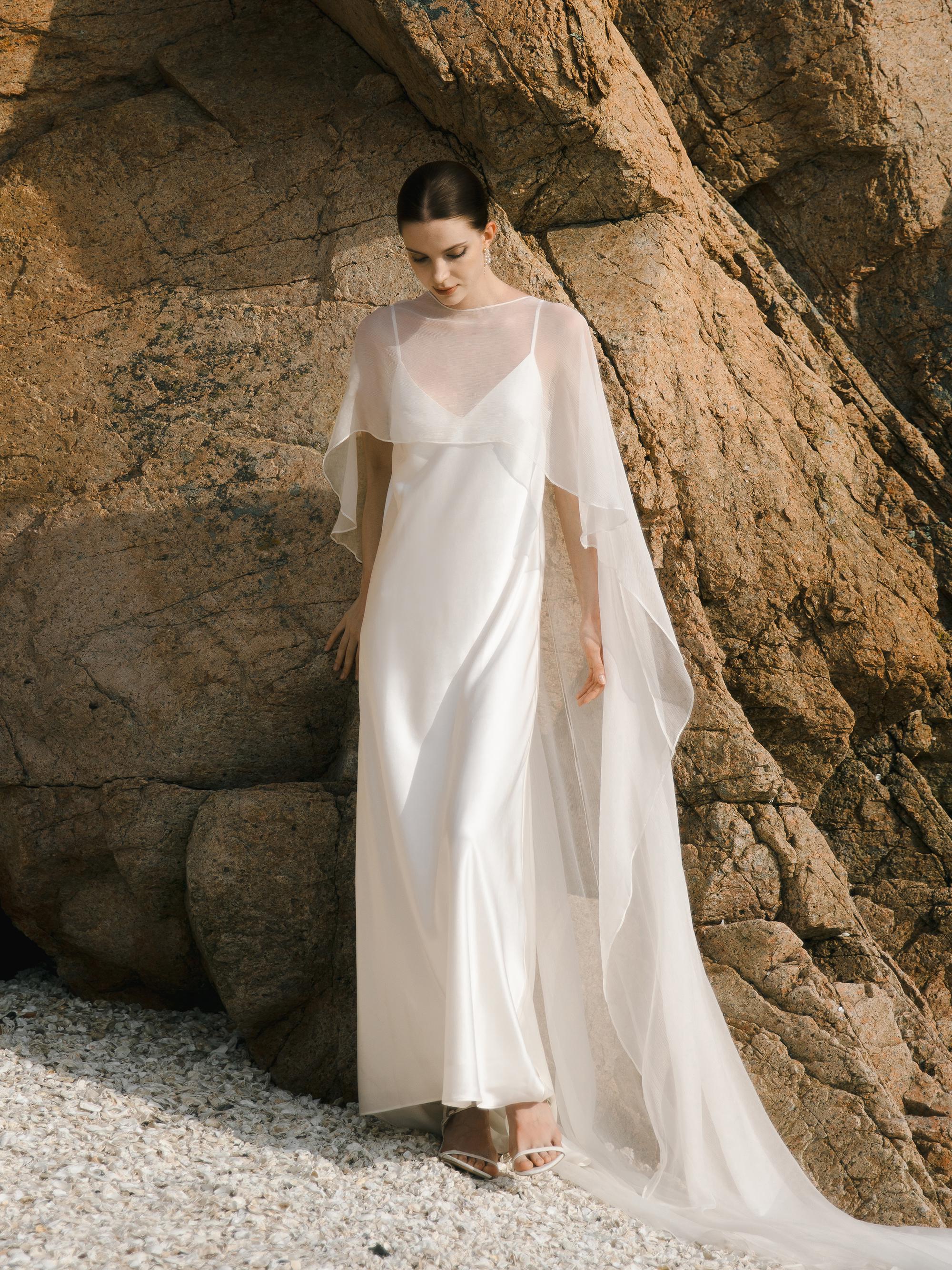 sheer white overlay dress Gradient White Mermaid Square Sheer Evening Dress Long Side Tulle Over SHARONSAID