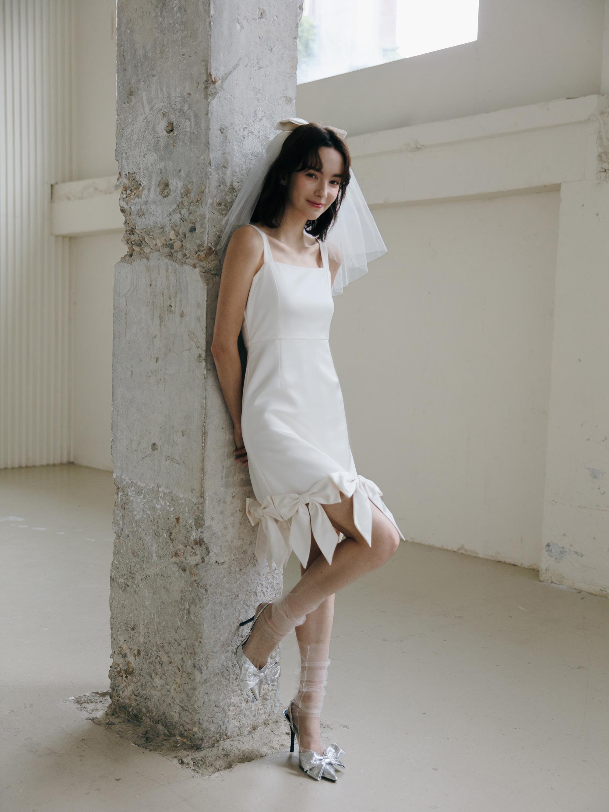 short engagement dress Short wedding dress Bridal shower dress Reception dress Engagement dress Mini