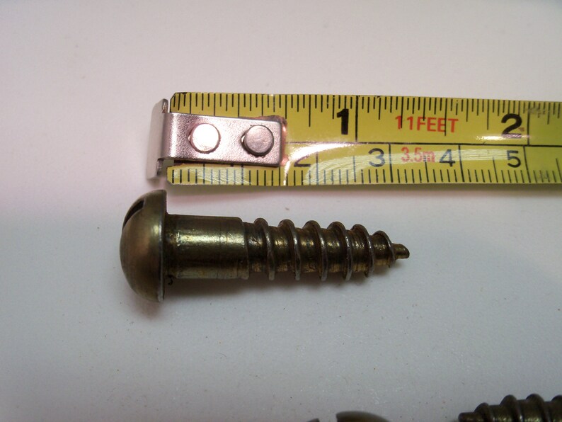 Hillman 1947 10 X 2-1/2 Brass Flat Head Slotted Wood Screw 16-Pack