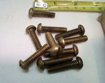 Viti Ottone 1/4-20 X 1-1/4 Viti A Macchina In Ottone Massiccio - Testa Tonda, Fessurata, 1/4-20 X 1-1/4, Confezione Da 50 Viti Macchina Fessurata Ottone Viti Ottone 1/4-20 X 1-1/4 Viti A Macchina In Ottone Massiccio - Testa Tonda, Fessurata, 1/4-20 X 1-1/4, Confezione Da 50 Viti Macchina Fessurata Ottone
