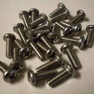 1/4-20 x 3/4&quot; Phillips Pan Head 304 Stainless Steel Machine Screw. MARINE GRADE. New.  Quantity of 25