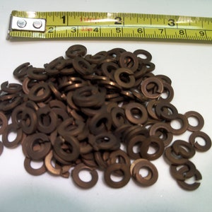 Silicon Bronze Lock Washer #8. NEW. VINTAGE 1950&#39;s. Made in the USA. Quantity of 50