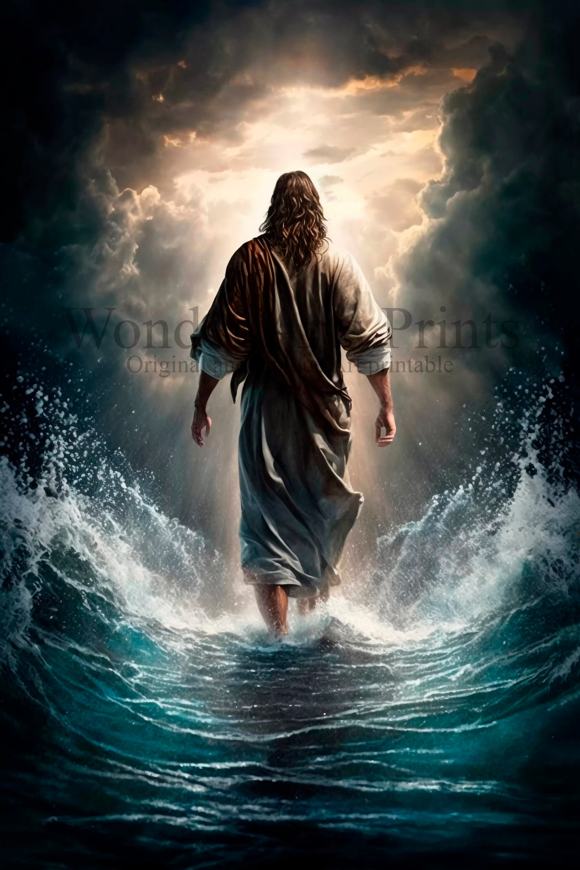 Jesus Walks On Water Wallpaper