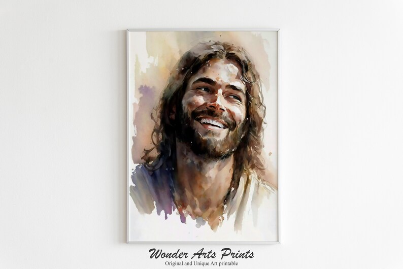 Jesus Laughing, Jesus Art, Come Follow Me, Christ LDS Painting