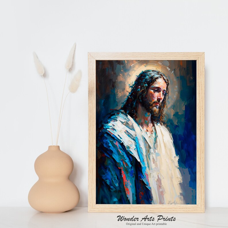 Jesus Art Painting, Jesus Portrait, Christ Print, Christian LDS Wall