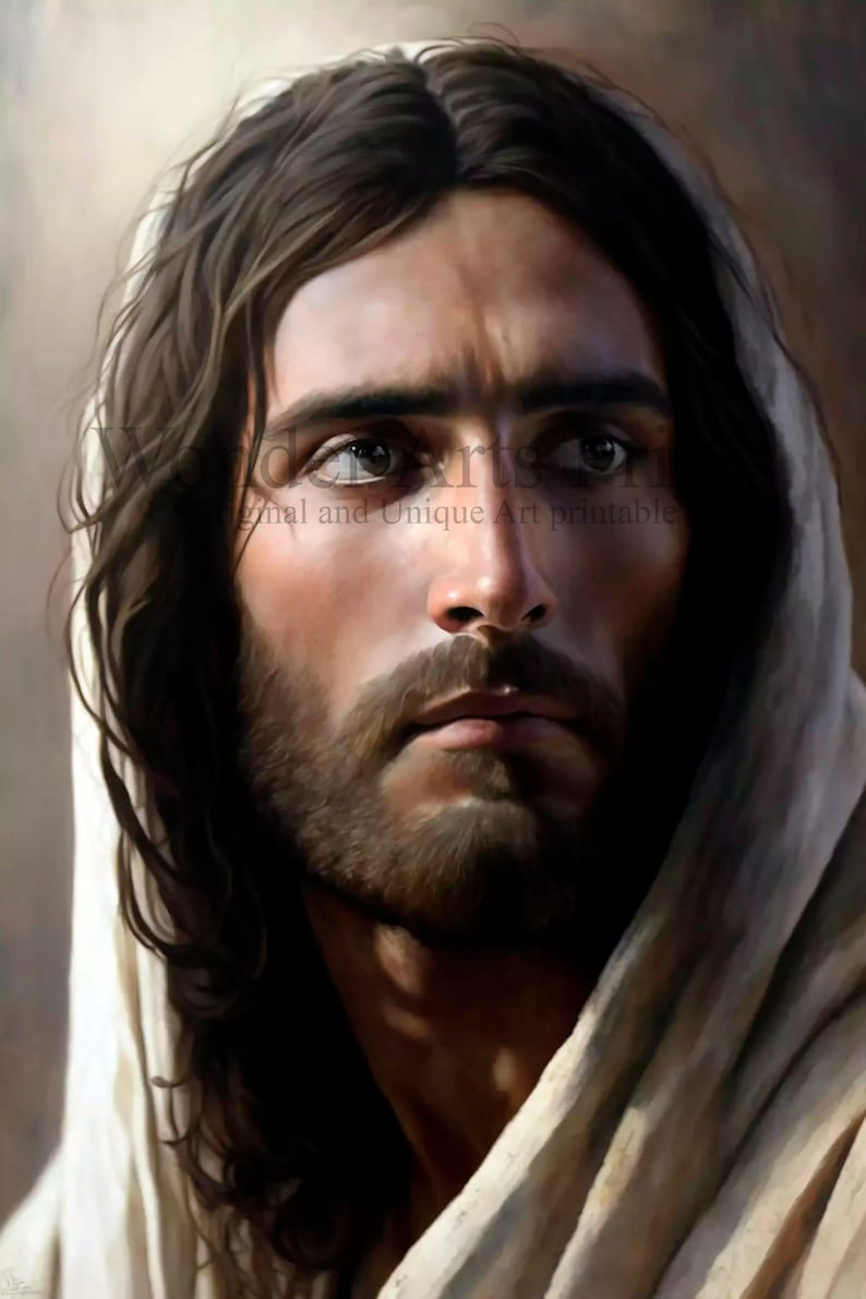 Jesus Painting Jesus Portrait Jesus Art Jesus Picture Etsy