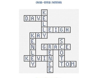 Scrabble Tiles Cross Stitch Pattern (Personalized)