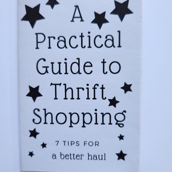 A Practical Guide to Thrift Shopping Zine