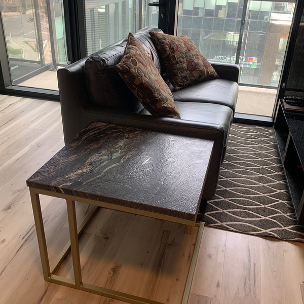 Steel End Table Etsy