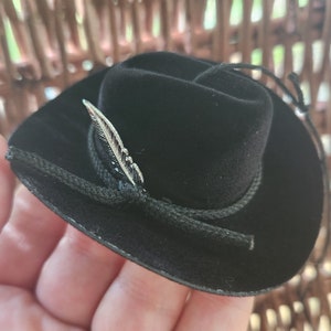 Cowboy Hat Car Charm - 3 inch - Black - Western Car Charms, Western Gifts, Western Ornament, Cowboy Ornament