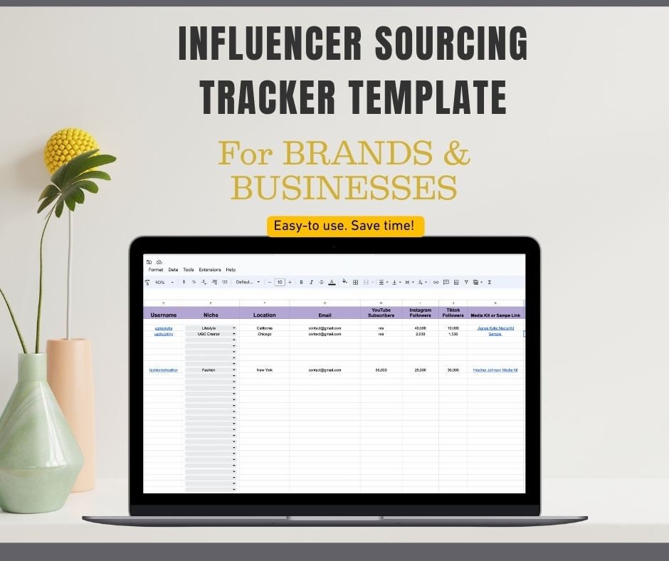 Tracker Spreadsheet for Influencer and Creator Sourcing (influencer
