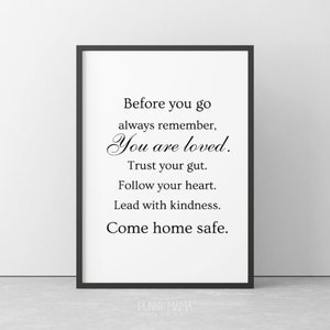 Before you go Print Inspirational Entryway Quote Always Remember Family Printable Before You Leave This Home Sign Decor Art Family Wall Art