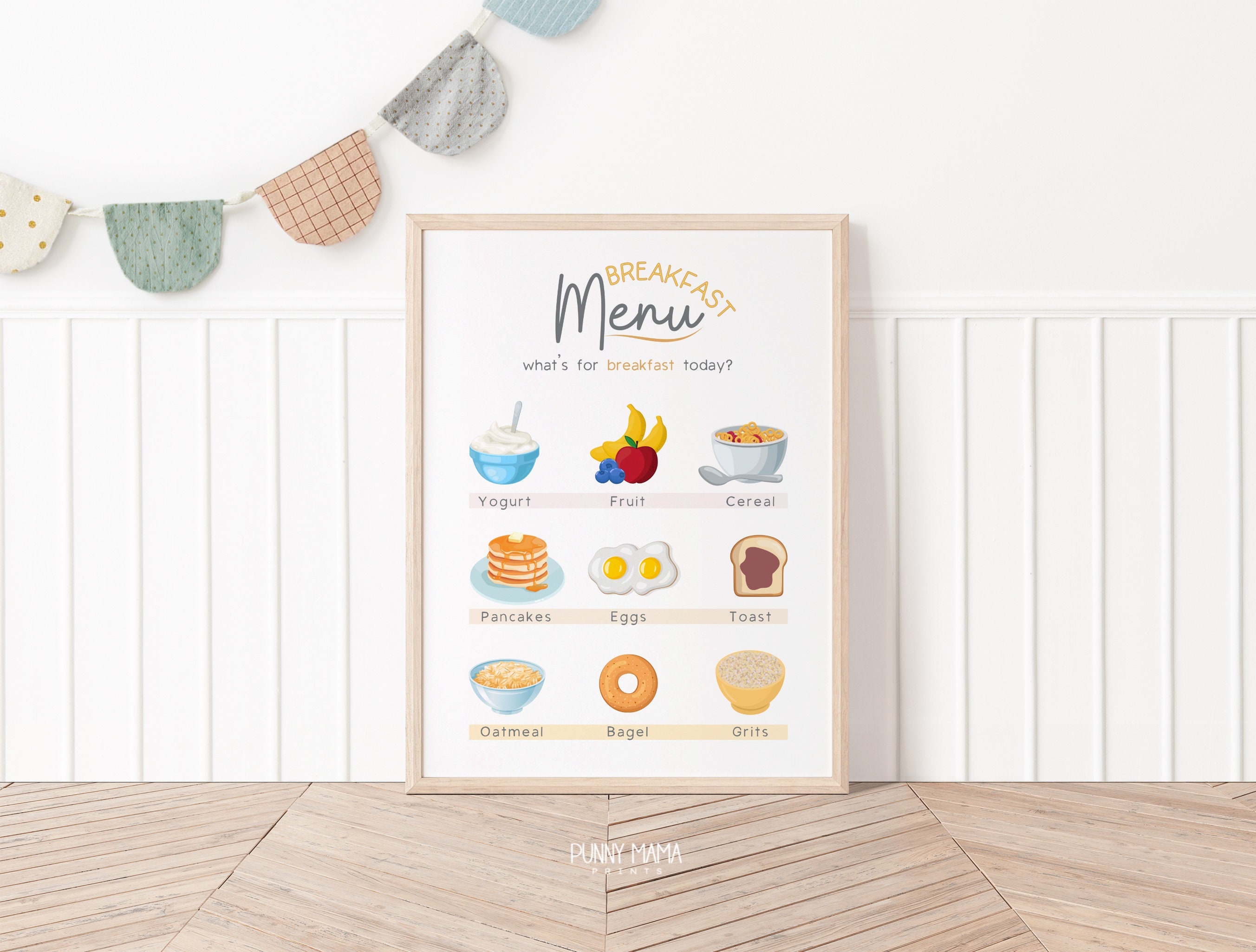 Printable Play Menus Set of 6, Kids Kitchen Decor, Restaurant Play ...