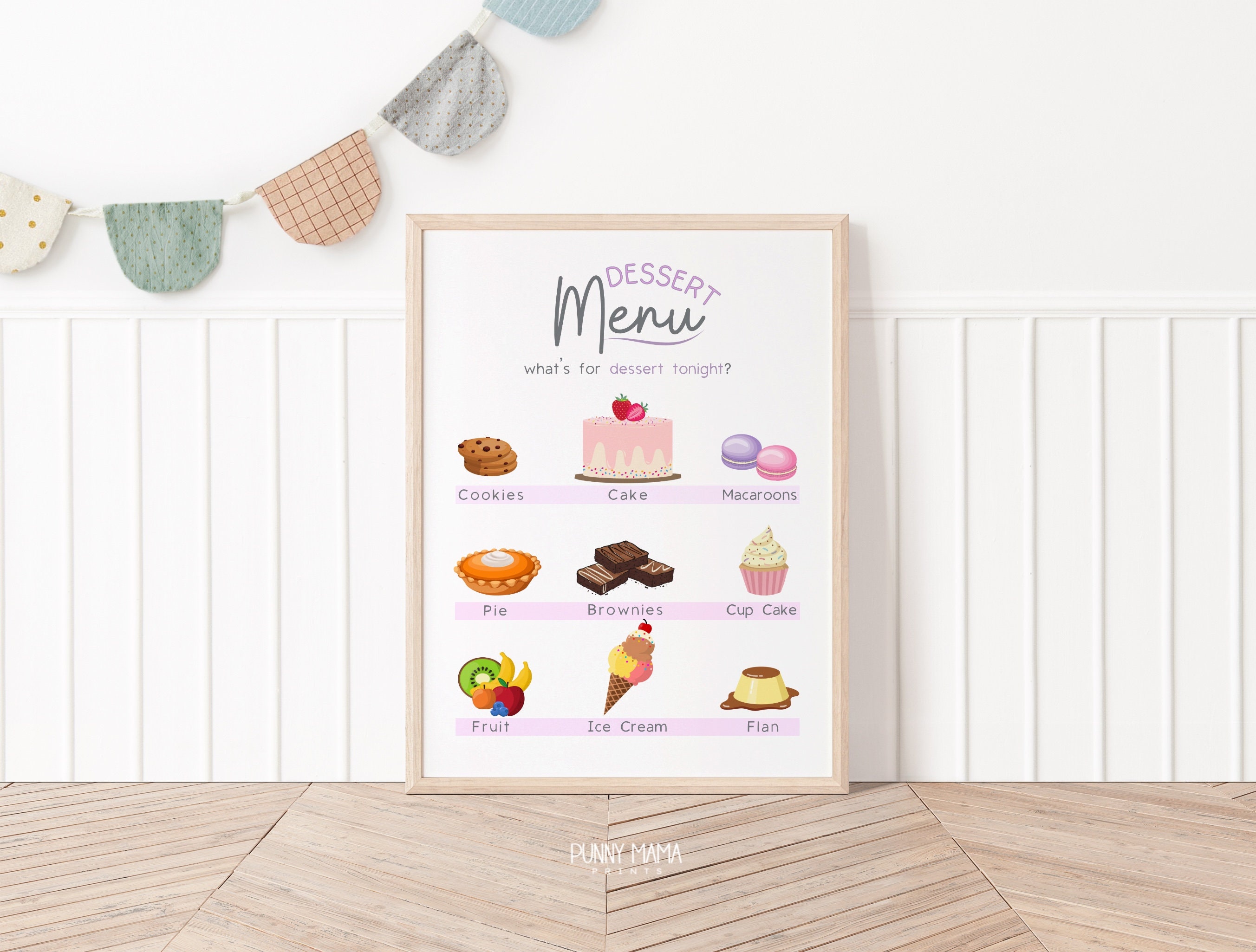 Printable Play Menus Set of 6, Kids Kitchen Decor, Restaurant Play ...