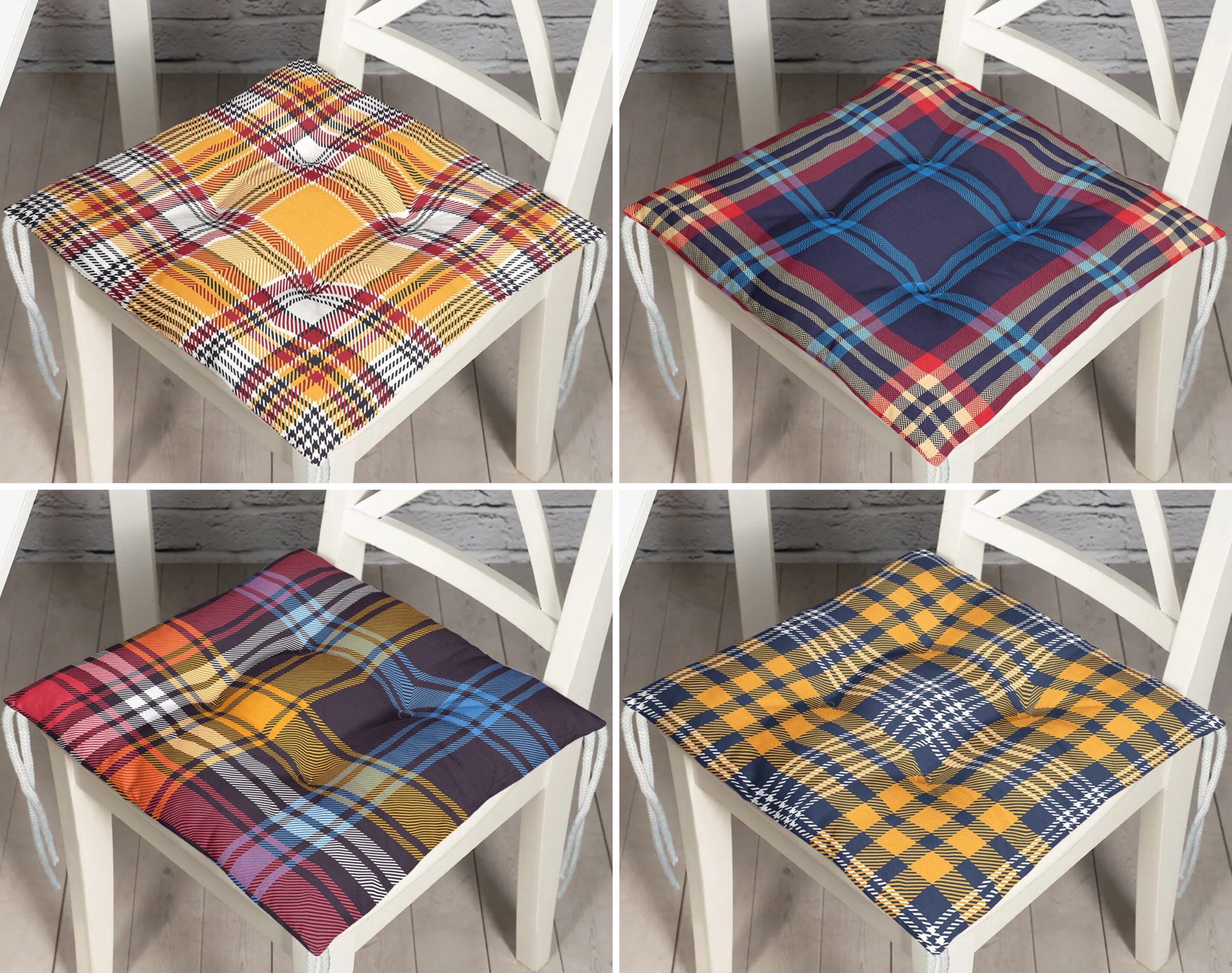 Tartan Chair Cushion Etsy