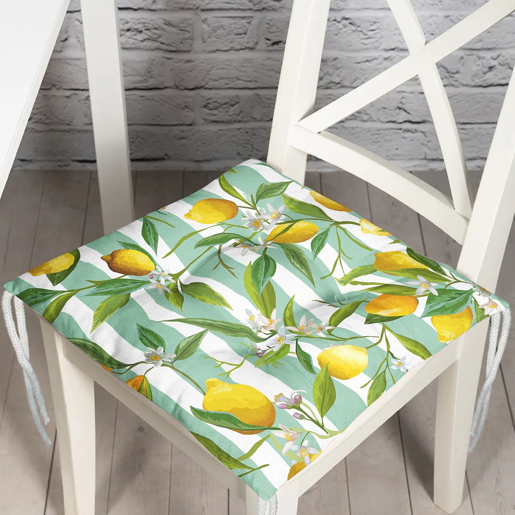 Lemon print chair cushions hotsell