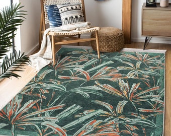 Tropischer Blätter Teppich, Blumen Teppich, Teppich Läufer, Teppich Läufer, Moderner Teppich Läufer, Moderner Teppich Teppich