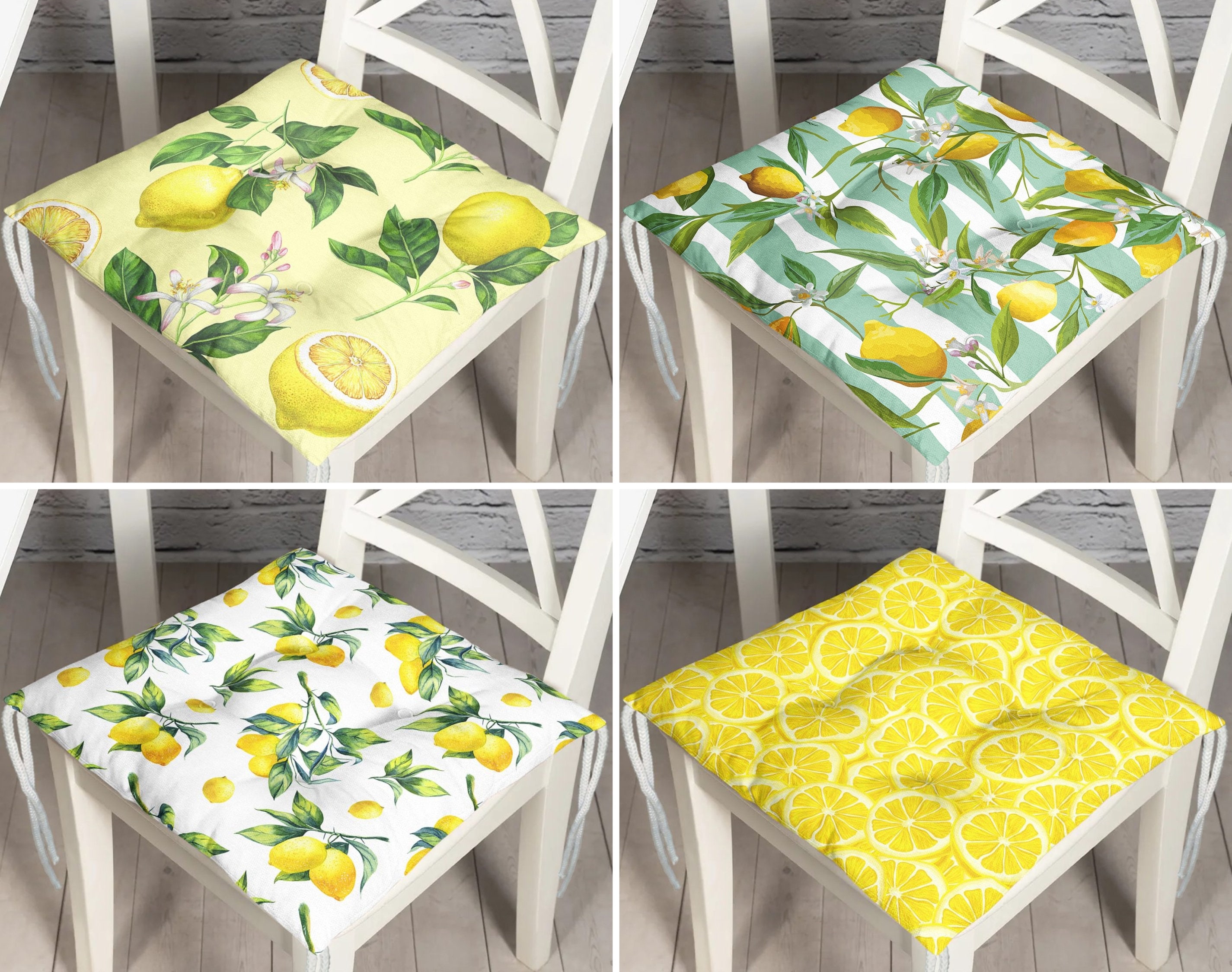 Chair Covers Lemon Chair Pads Colorful Fruit Chair Cover Lemon