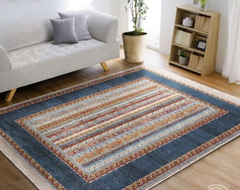 Rustic Kilim Rug: Boho Style for Entryways (Machine Washable, Anti-Skid)