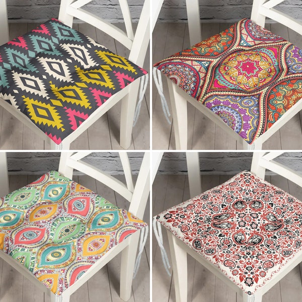 Kitchen Chair Cushions With Ties Etsy