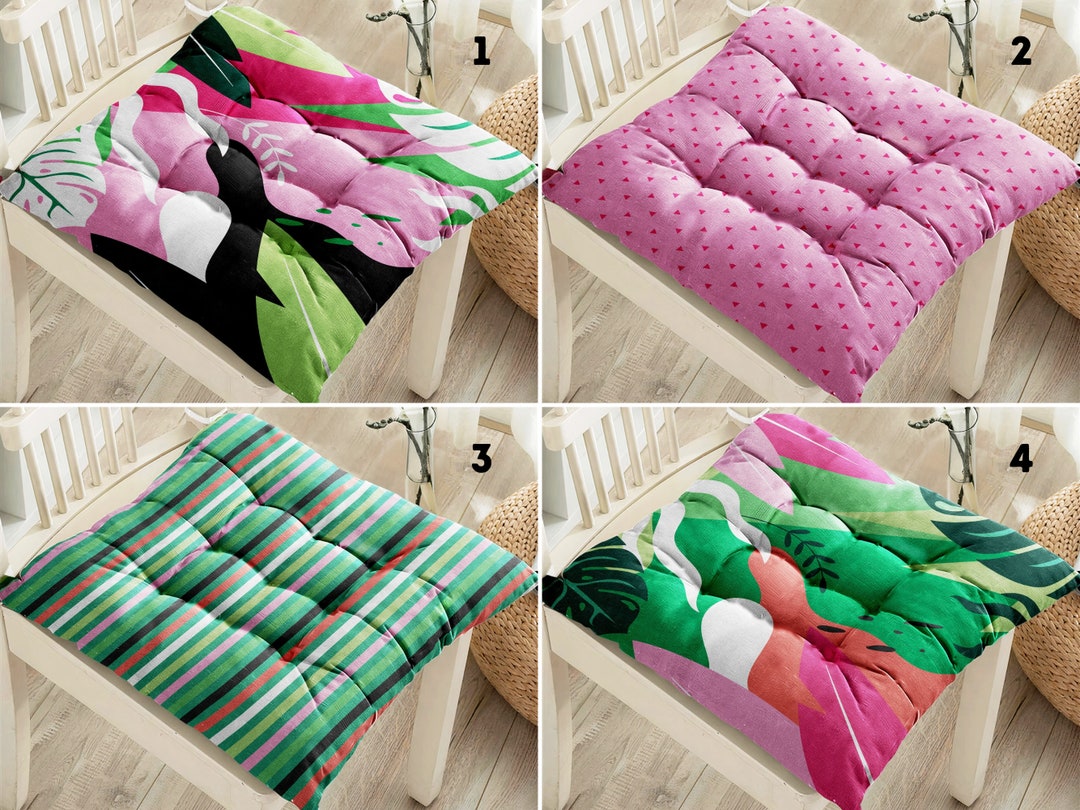 Tropical Leaf 100% Cotton Chair Pad