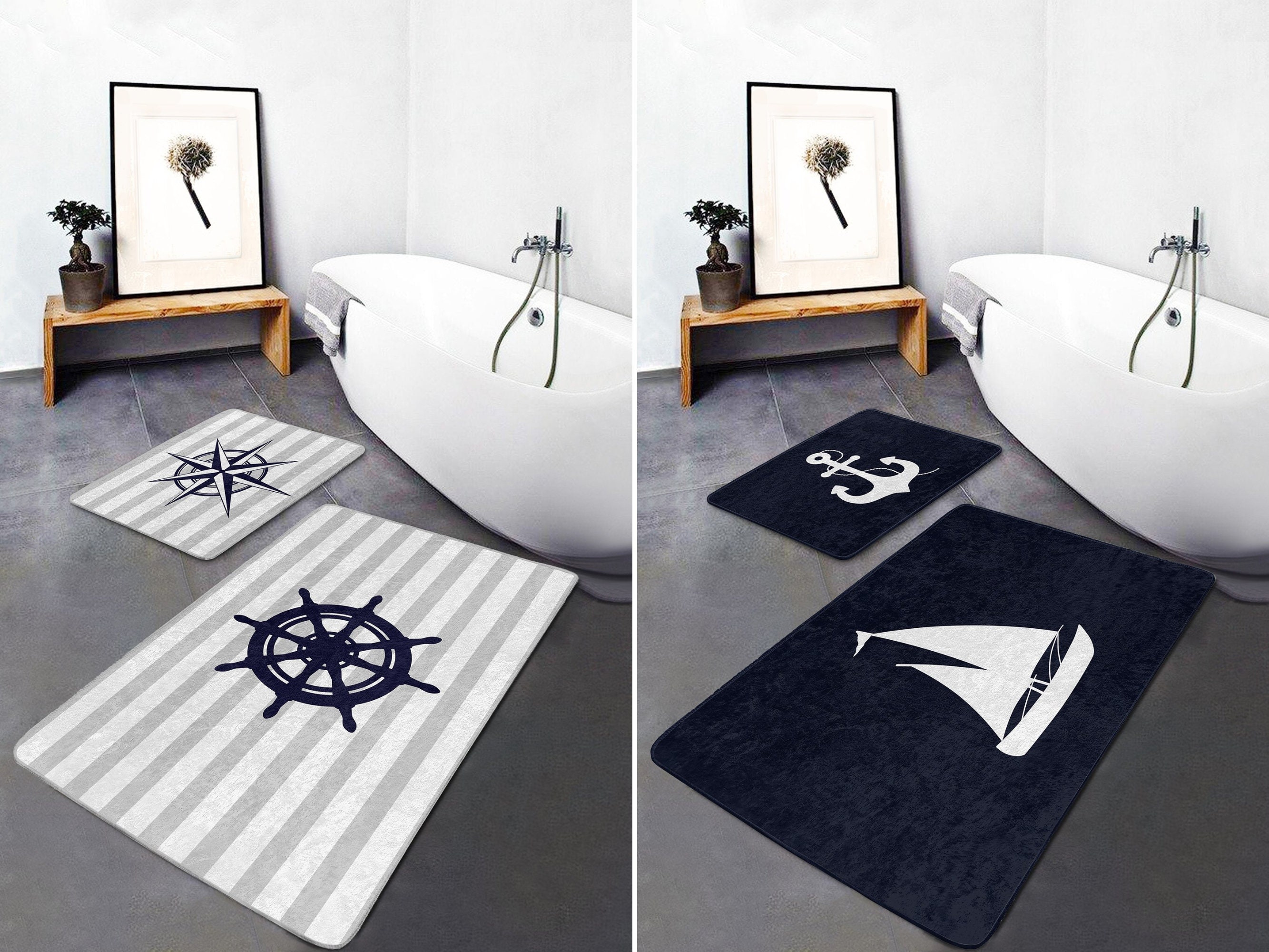 Navy blue bath towels and rugs hotsell