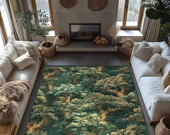 William Morris Teppich: Smaragdgrüne Bäume - Von der Natur inspiriertes Design