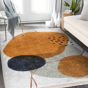 Orange Bedroom Floor Mat