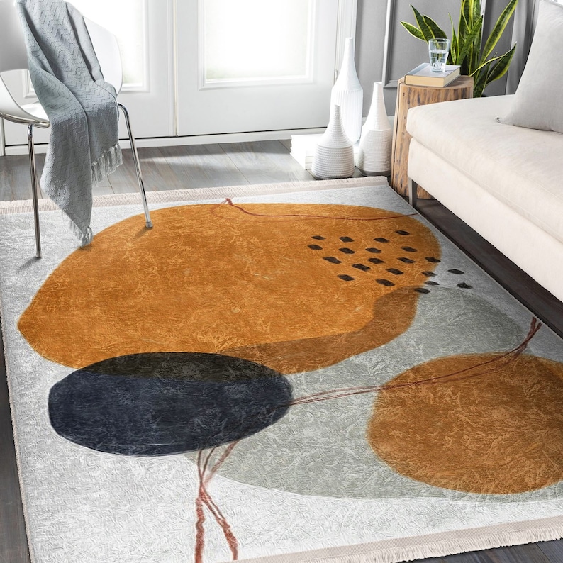 Orange Bedroom Floor Mat