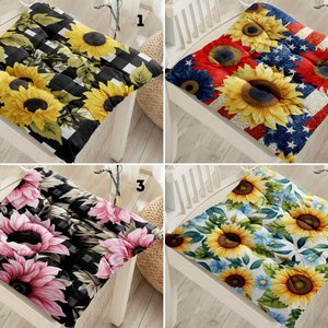 Rocking Chair Cushion Sunflower Etsy