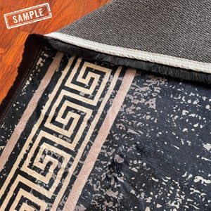 Kitchen Rug: Boho Hereke Motif - Lightweight, Non-Slip Backing image 9