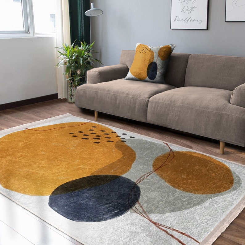 Gray Rug with Fringes