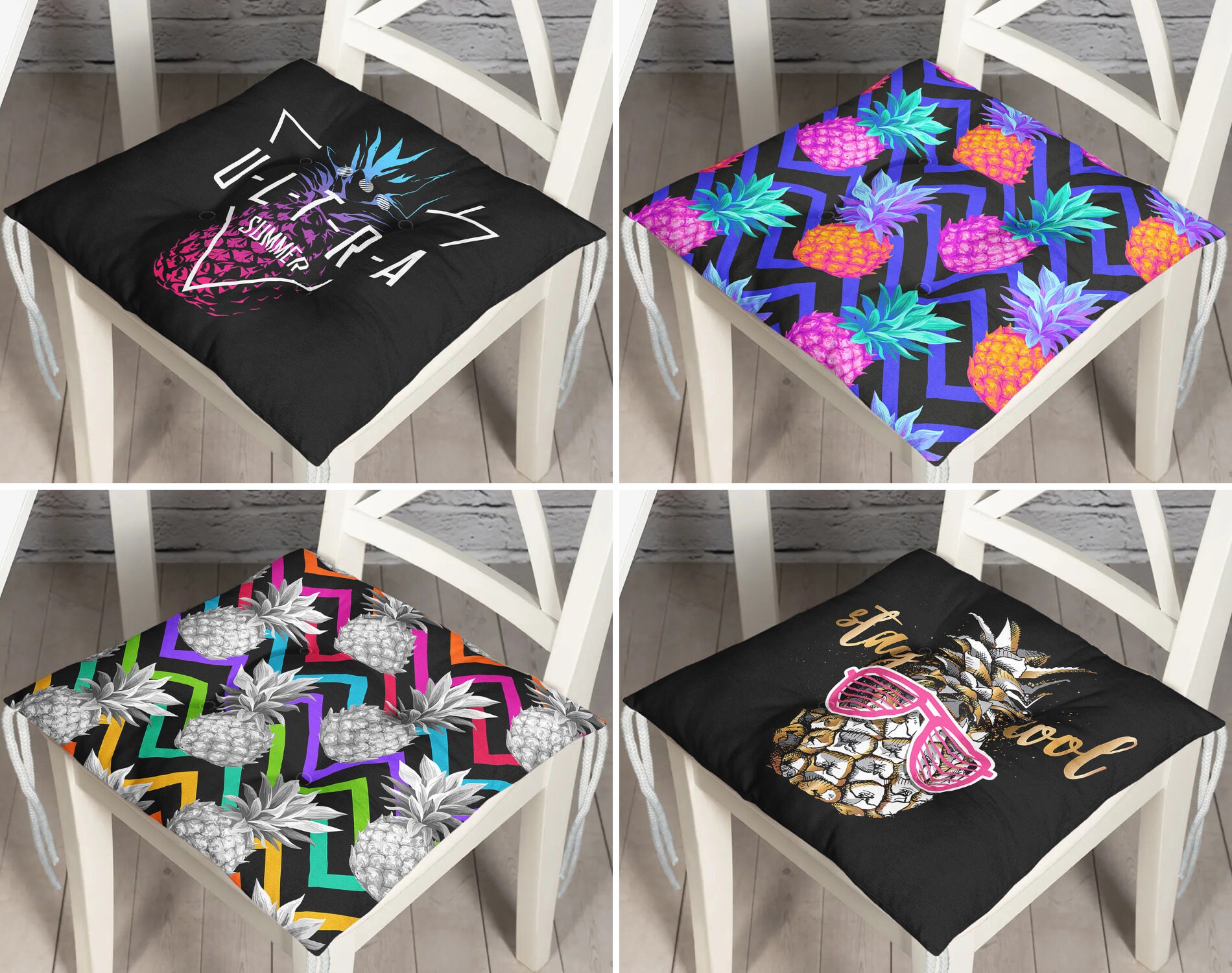 SMALL SQUARE CUSHION TROPIC OF NEON main image 1