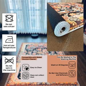 Keep Off-vloerkleed met print: zwart fluwelen oppervlak - machinewasbaar, duurzaam polykatoen afbeelding 6