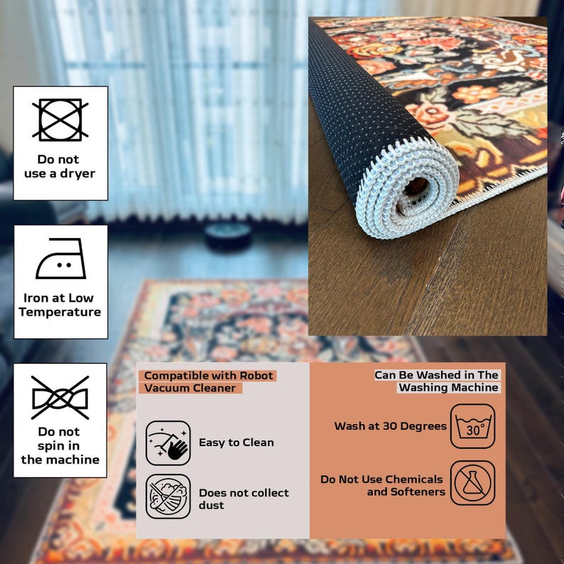 Keep Off-vloerkleed met print: zwart fluwelen oppervlak - machinewasbaar, duurzaam polykatoen afbeelding 6