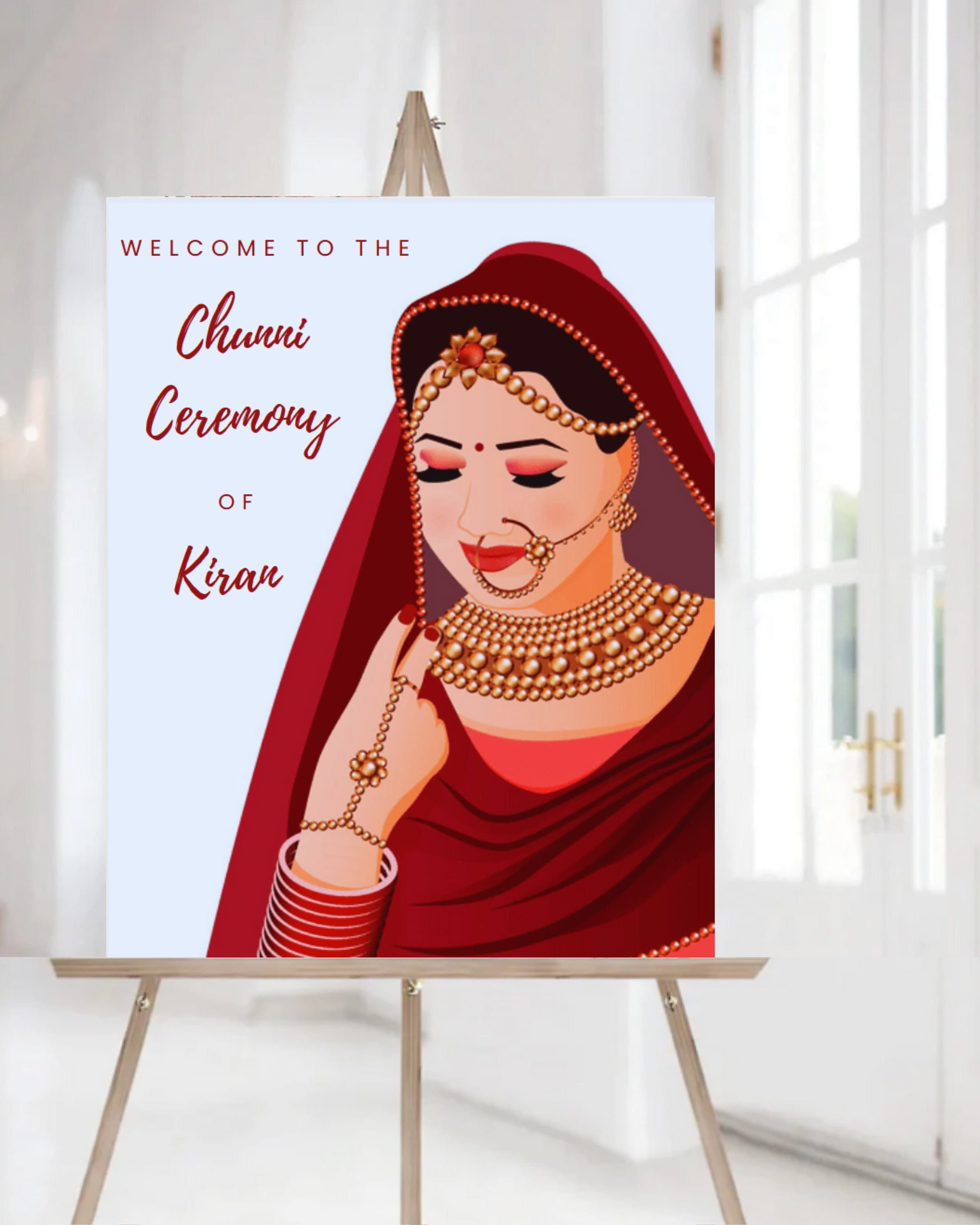 Chunni Signs Punjabi for Chunni Signages Wedding Etsy
