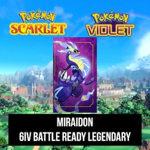 All 6IV Paradox Pokemon Shiny Untouched Koraidon Miraidon Pokemon Scarlet  Violet